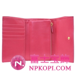 ミュウミュウ MIU MIU 三つ折り財布 財布 サイフ ピンク 5M1097-SPAZZOLATO-ROSA 